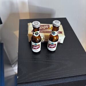 Vintage Schlitz Salt and Pepper Shakers